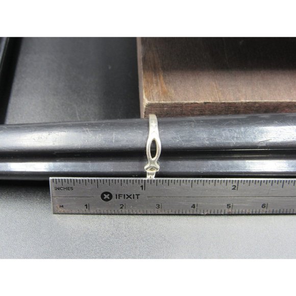 Size 8 Sterling Silver Ordinary Jesus Fish Religious Open Band Ring - Picture 5 of 6